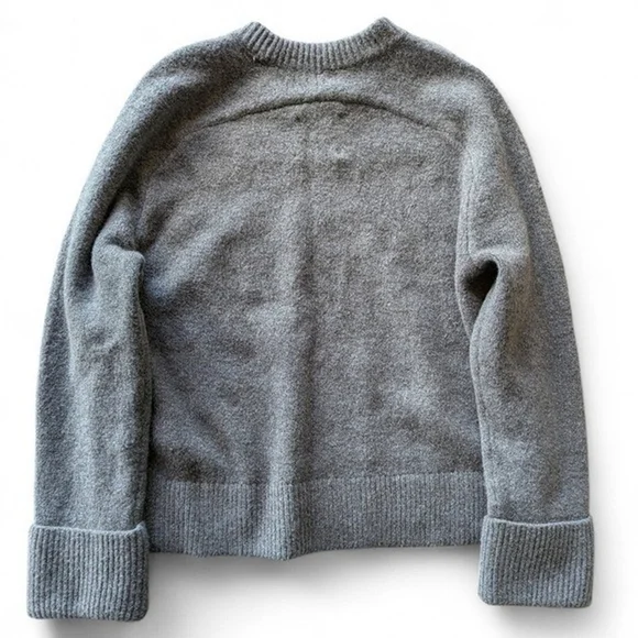 Abercrombie Brushed Wool Blend Crewneck Sweater Gray M - Picture 4 of 7